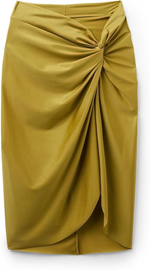 CALZEDONIA Woman's Pareo Skirt Shiny Satin | Amazon (US)