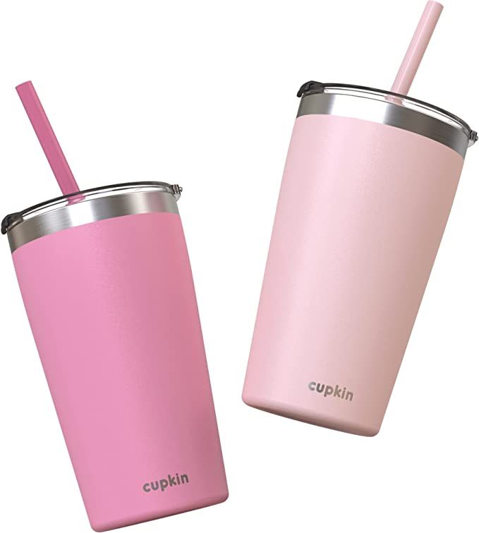 CUPKIN Toddler Tumblers - The Original 12 oz Stackable Stainless Steel Cups - Set of 2 Powder Coa... | Amazon (US)