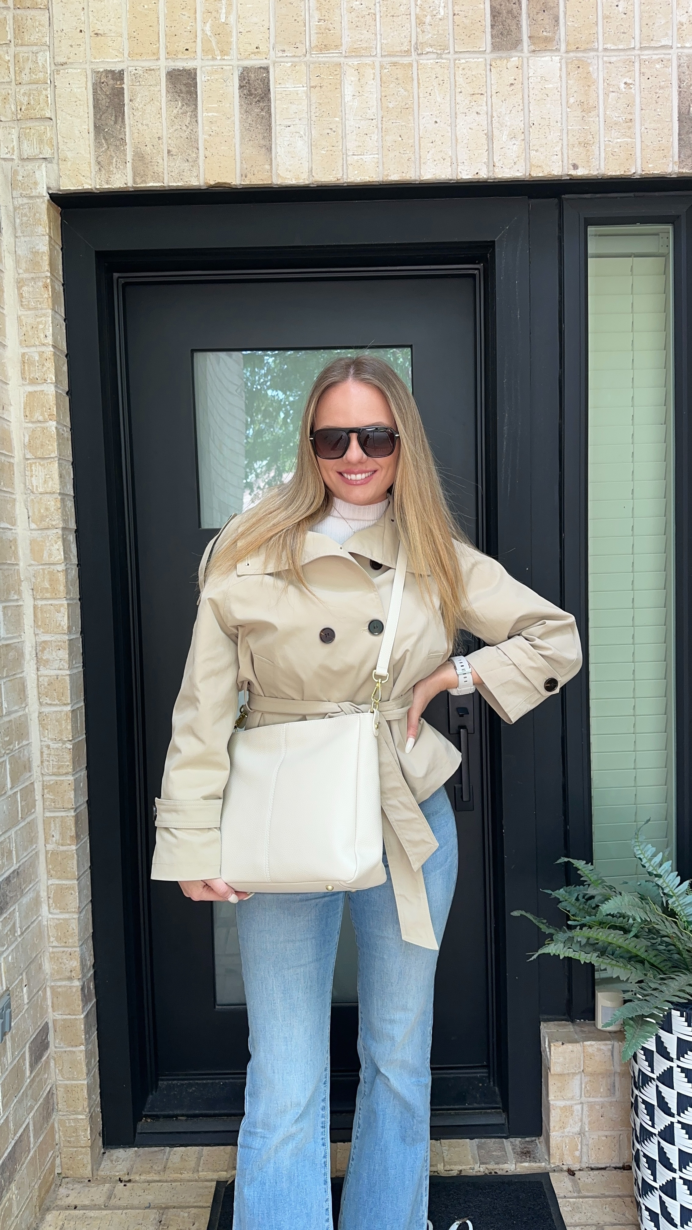 
Classic, effortless, and on repeat lately 🤍 It’s the kind of outfit that works for school drop-off, errands, lunch, all of it.

Neutral trench coat, flare jeans, everyday outfit, casual chic style, fall outfit idea, mom style, neutral outfits, easy everyday fashion ✨ 

 #LTKgrwm #LTKootd #LTKmomlife