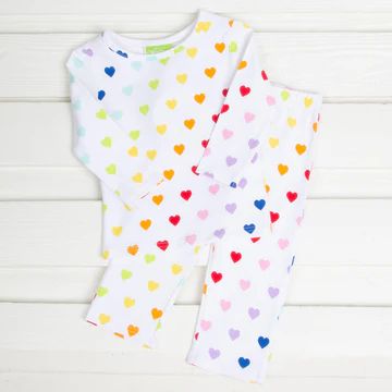 Rainbow Heart Print Loungewear | Classic Whimsy