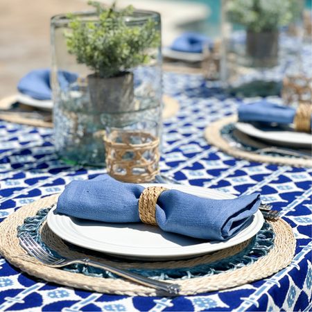 Start getting ready to dine outside with these lovely linens from @fetehome 💙

#LTKFind #LTKhome #LTKSeasonal