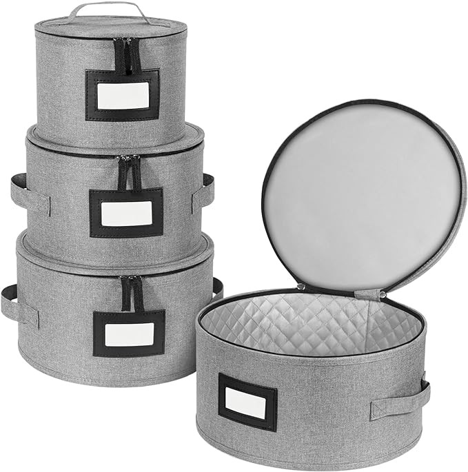 BALEINE China Storage Containers, Hard Shell Case for Organizing, Stackable Moving Storage Box wi... | Amazon (US)
