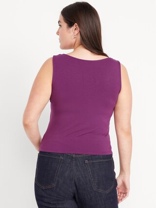 Cowl-Neck Twist-Strap Top | Old Navy (US)