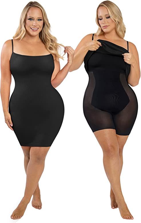 Popilush Shaper Dress Bodycon Maxi/Mini Built in Shapewear Bra 8 in 1 Women Lounge leeveless Back... | Amazon (US)