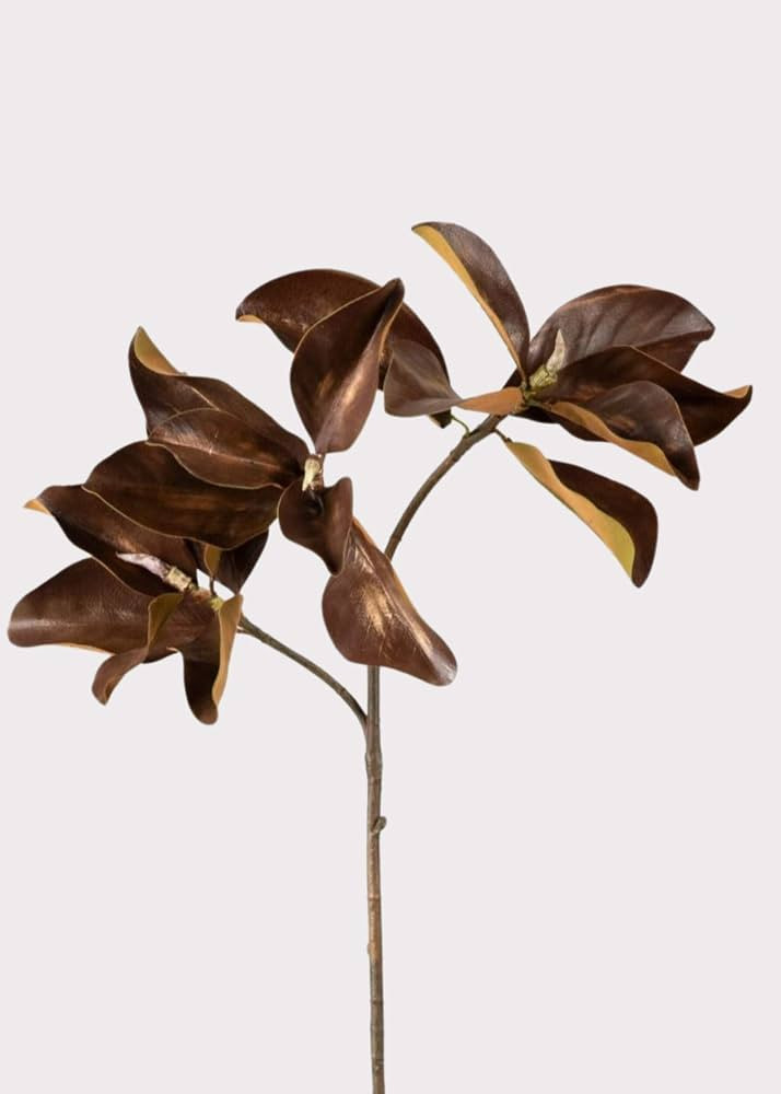 Afloral Warm Aged Fake Magnolia Leaf Branch - 38.5" | Amazon (US)