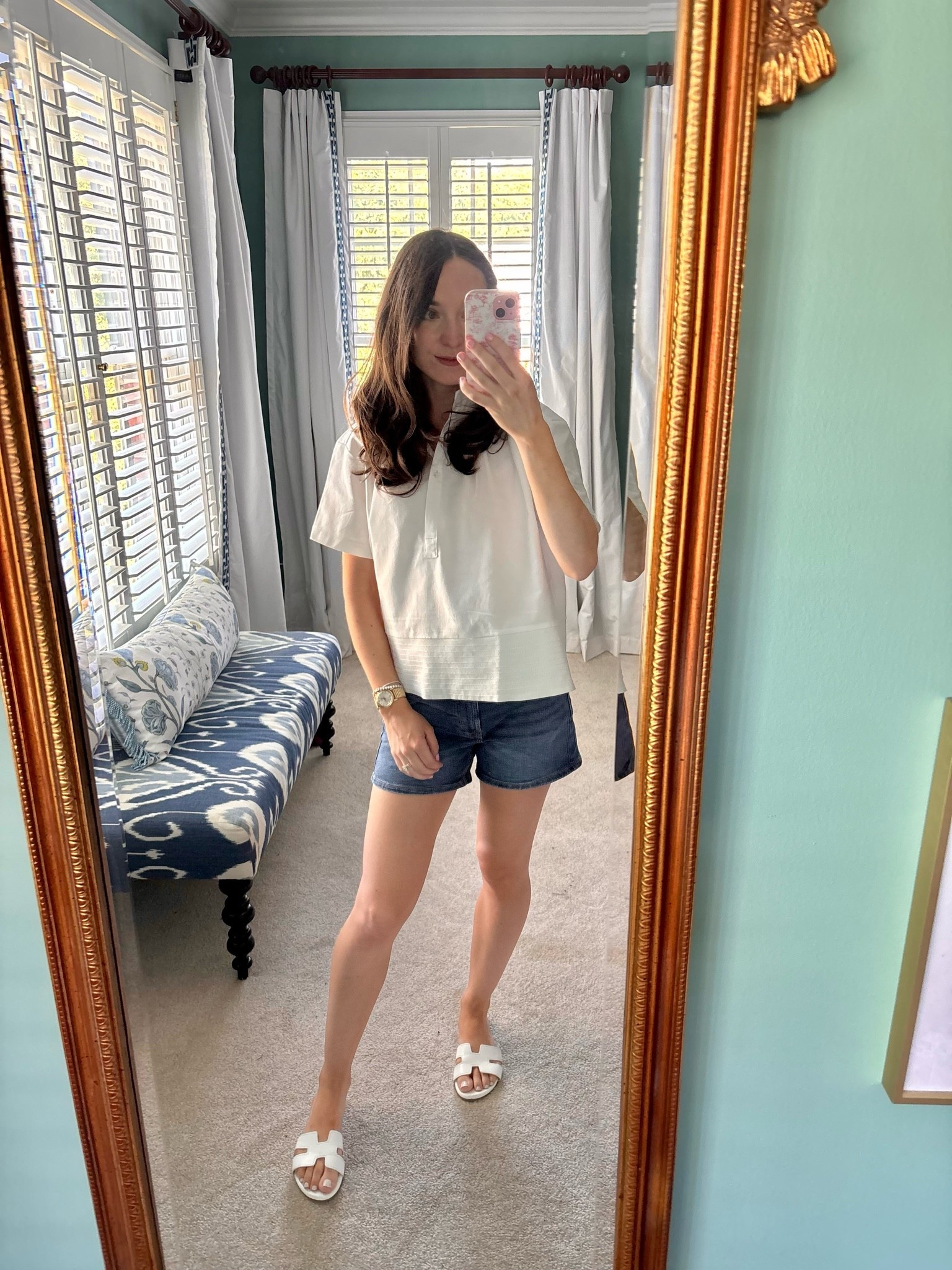 I self tanned for the first time in awhile outfit of the day 😅 plus new  white top I’ll be wearing in to fall! Unless you like things more cropped, size up for length! I’m usually XS/XXS wearing S.

#LTKootd #LTKPetite