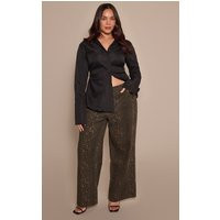 Plus Mid Rise Leopard Print Jeans | PrettyLittleThing UK