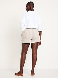 High-Waisted Linen-Blend Pull-On Shorts -- 3.5-inch inseam | Old Navy (US)