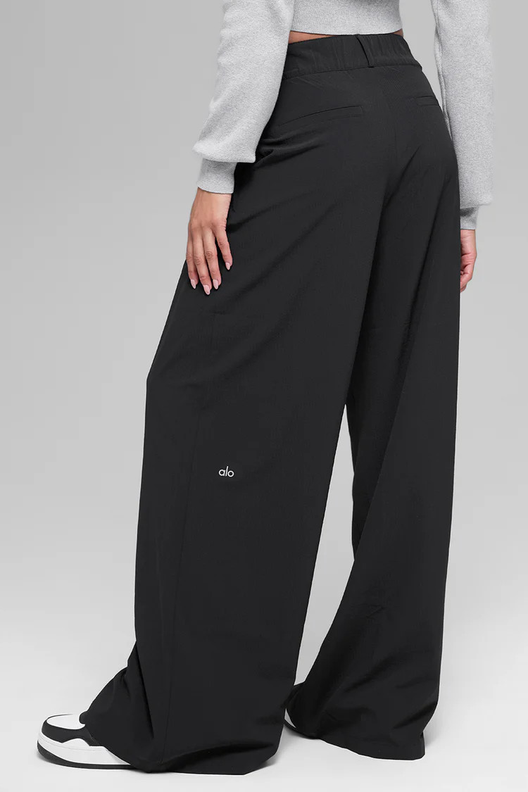 High-Waist Dreamscape Trouser (Long) - Black | Alo Yoga (US)