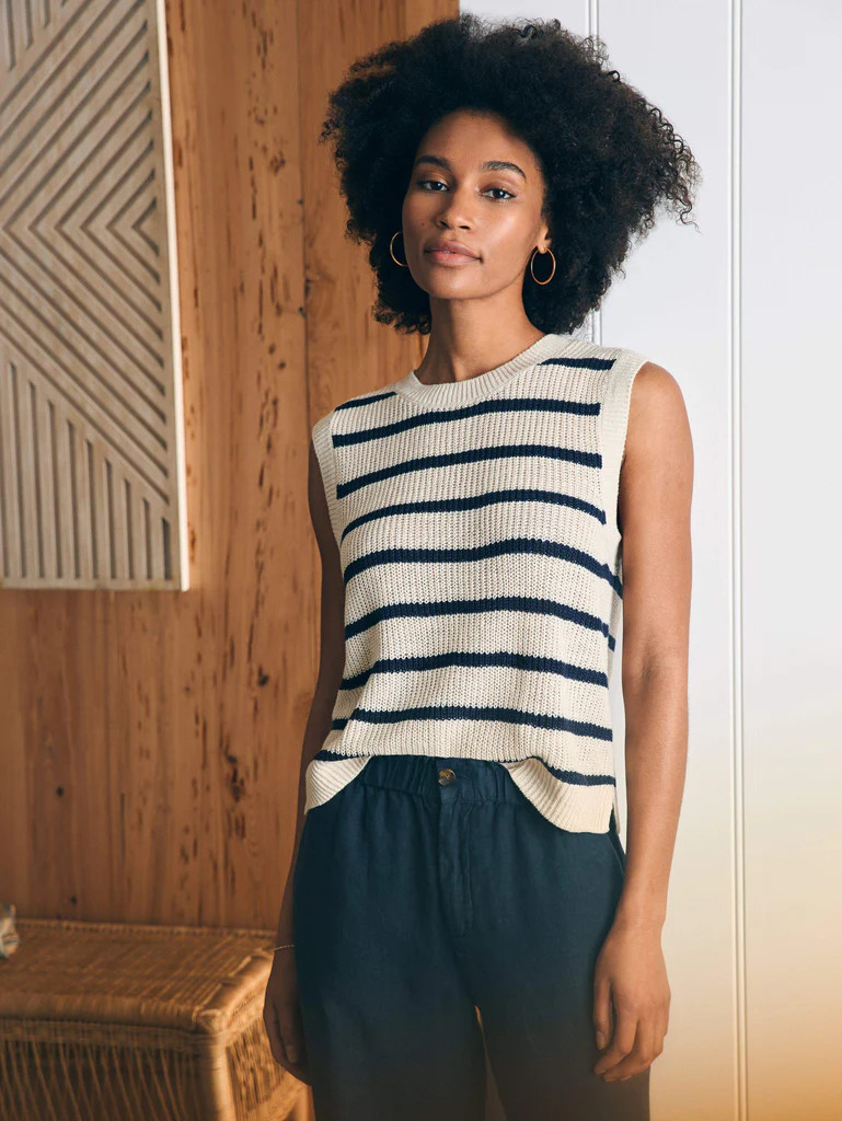 Miramar Linen Muscle Tank | Faherty