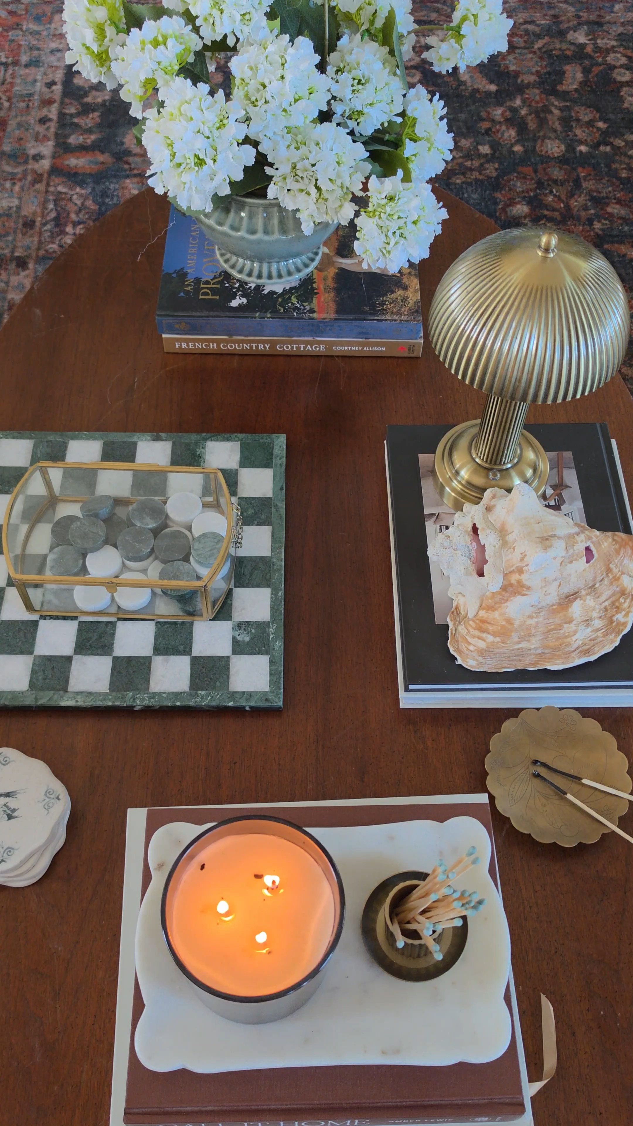 Marble checkers for the win. Beautiful and functional decor.

#LTKSeasonal #LTKHome #LTKmomlife