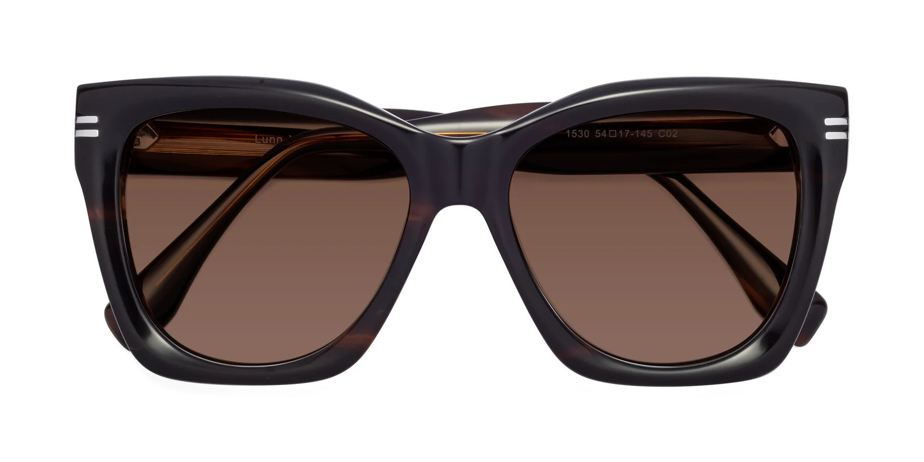 Brown Oversized Acetate Square Tinted Sunglasses with Brown Sunwear Lenses | Yesglasses