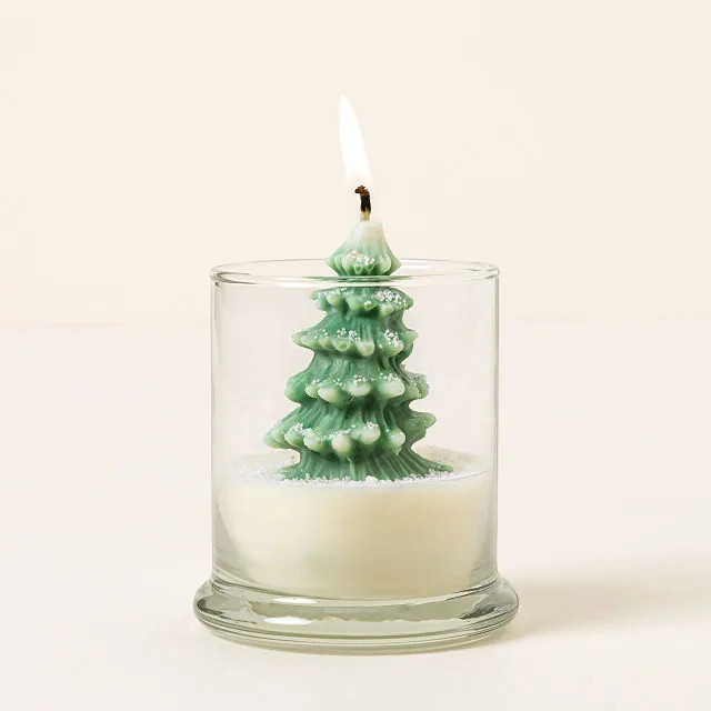 Snowfall Tree Candle | UncommonGoods