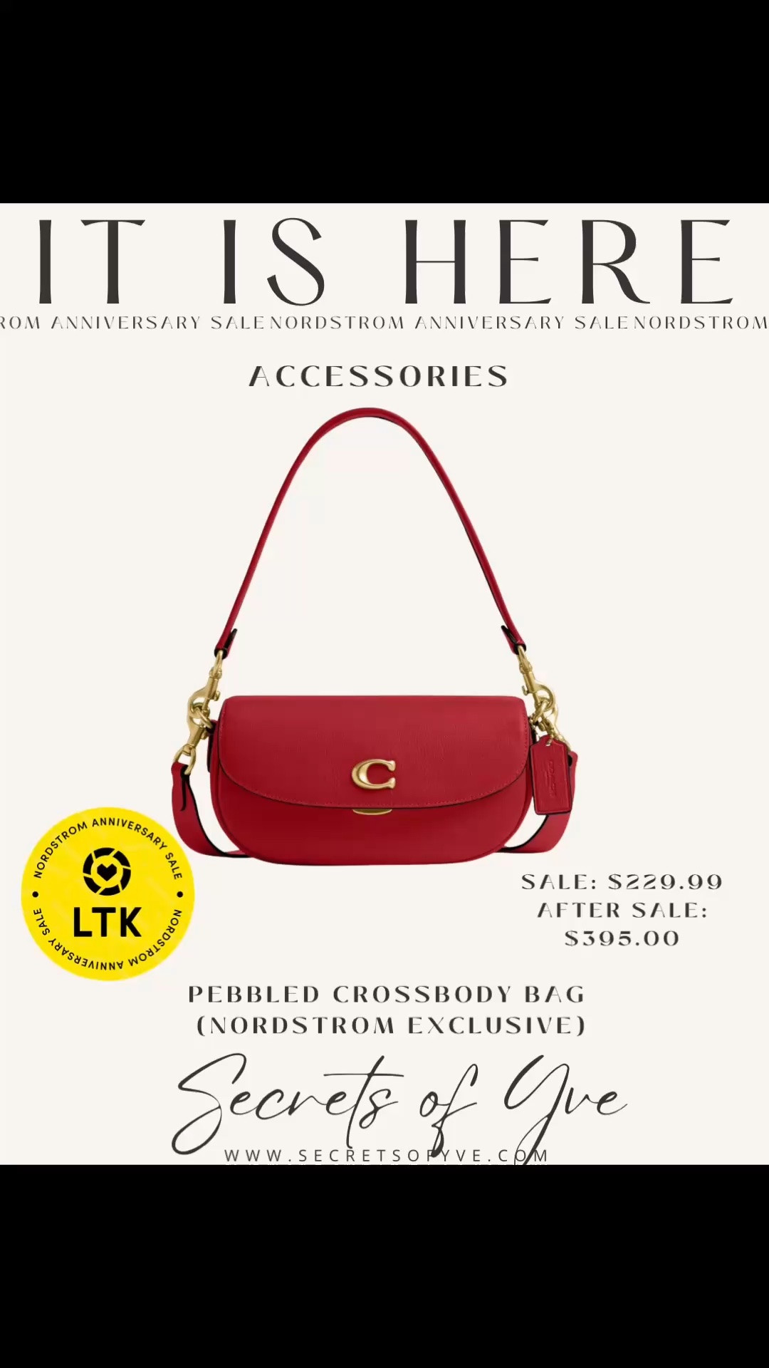 SecretsofYve: this gorgeous Nordstrom Anniversary Sale bag comes in a variety of colors! NSALE @nordstrom 
#Secretsofyve #ltkgiftguide
Always humbled & thankful to have you here.. New posts daily at 3pm & 4:15pm EST. 
CEO: PATESI Global & PATESIfoundation.org
@secretsofyve : where beautiful meets practical, comfy meets style, affordable meets glam with a splash of splurge every now and then. I do LOVE a good sale and combining codes! #ltksalealert #ltku #ltkplussize #ltkmidsize #ltkover40 #ltkpetite #ltkvlog #ltktravel #ltktall #ltkootd #ltkstorytime #ltkmomlife secretsofyve

#LTKSeasonal #LTKWorkwear #LTKWedding