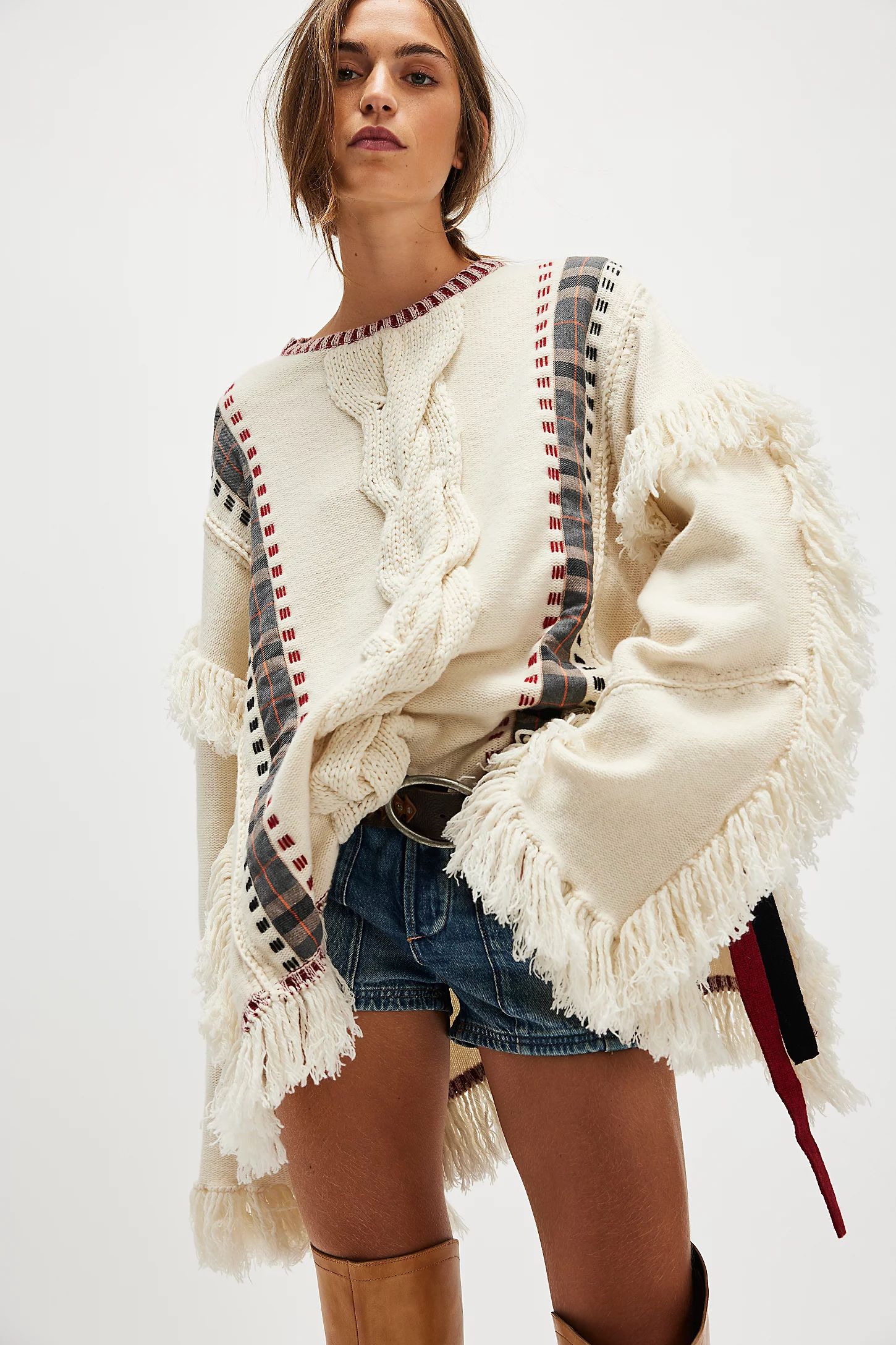 MUTMA Wino White Poncho | Free People (Global - UK&FR Excluded)