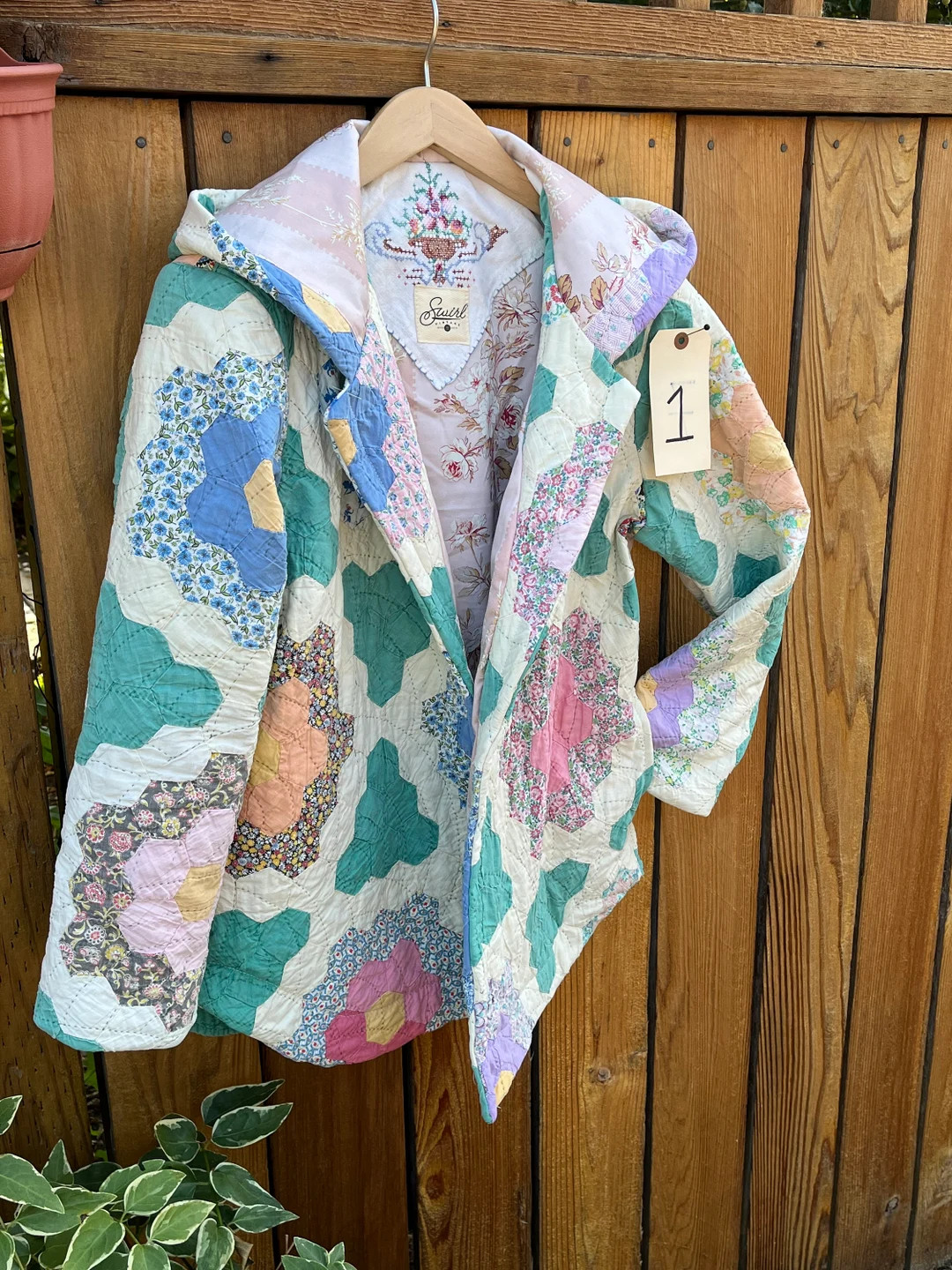 Vintage Grandma Ella's Garden Quilt Coat 1 of 2 - Etsy | Etsy (US)