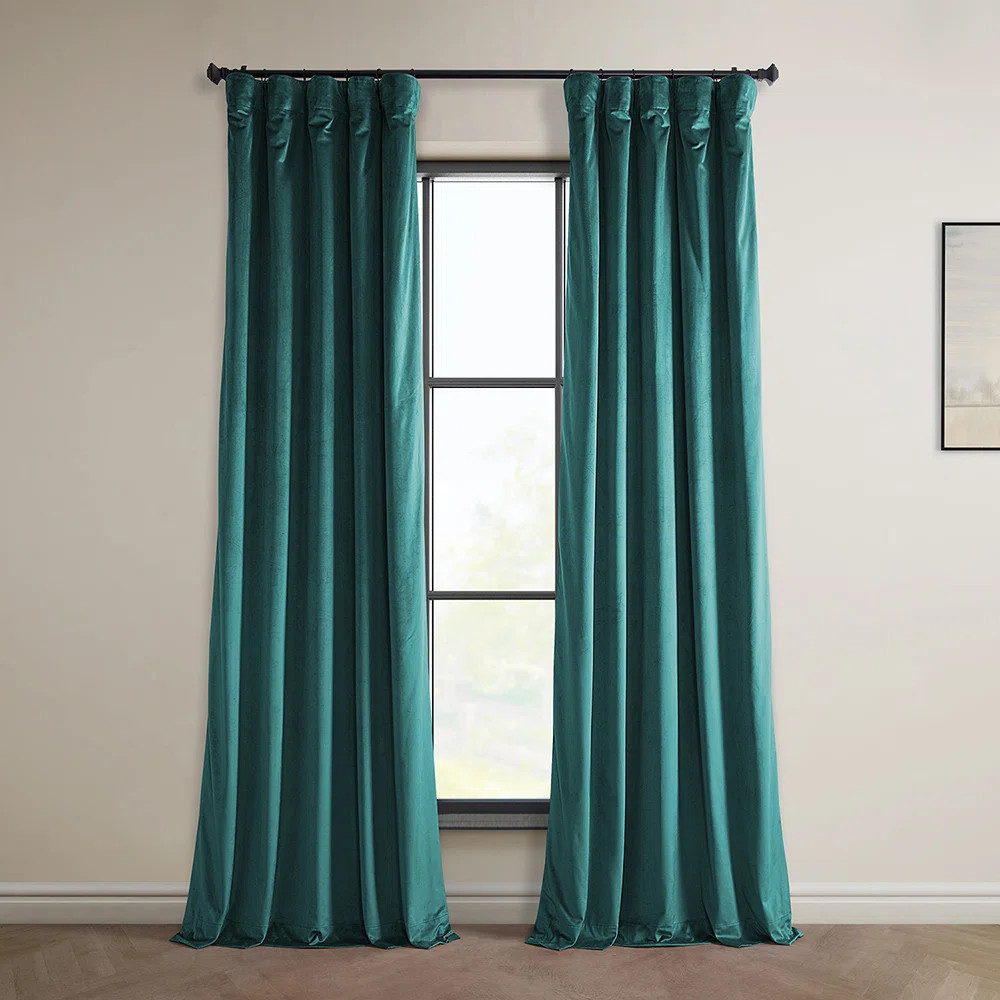 Matra Plush Velvet. Polyester Curtains for Bedroom - Room Darkening Curtains for Living Room Wind... | Wayfair North America