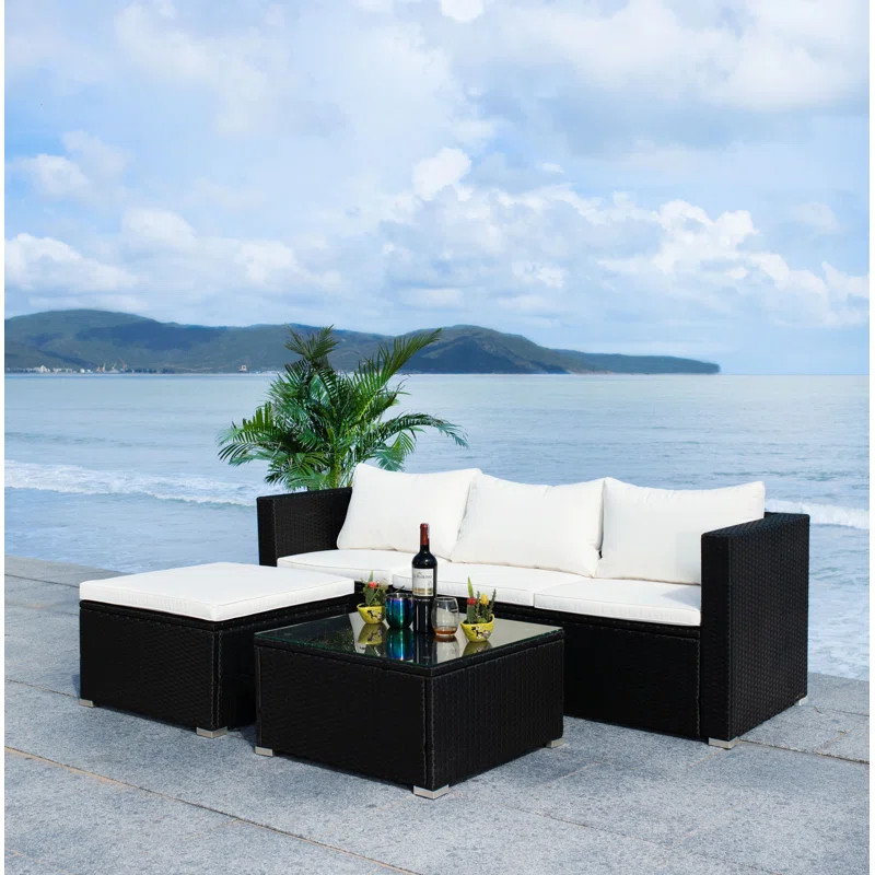 Oxley 3 - Person Outdoor Seating Group with Cushions | Wayfair North America