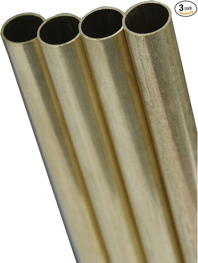 K&S Precision Metals 1153 Round Brass Tubing, 3/8" OD x 0.014" Wall Thickness x 36" Length, Made ... | Amazon (US)