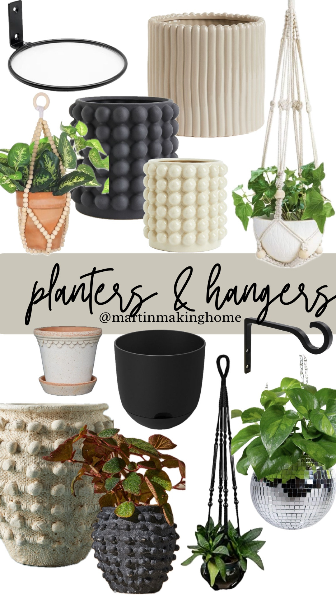 My favorite textural planters at different price points. 