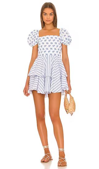 Louisa Dress in Blue Toile Spot Combo | Revolve Clothing (Global)