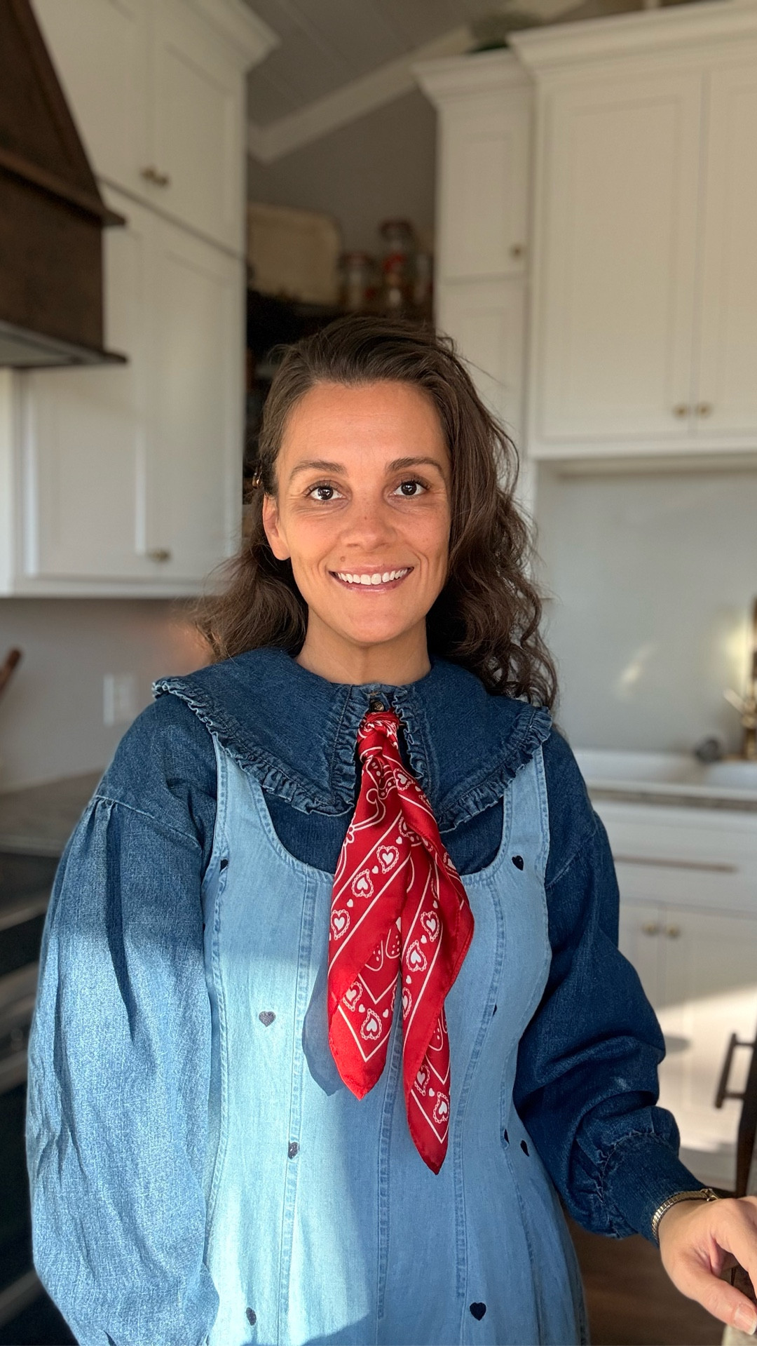 Love a little pop of red in a denim on denim moment. 
#ootd #redonrepeat #grwm #denimondenim #fashion 

#LTKootd #LTKgrwm #LTKValentine