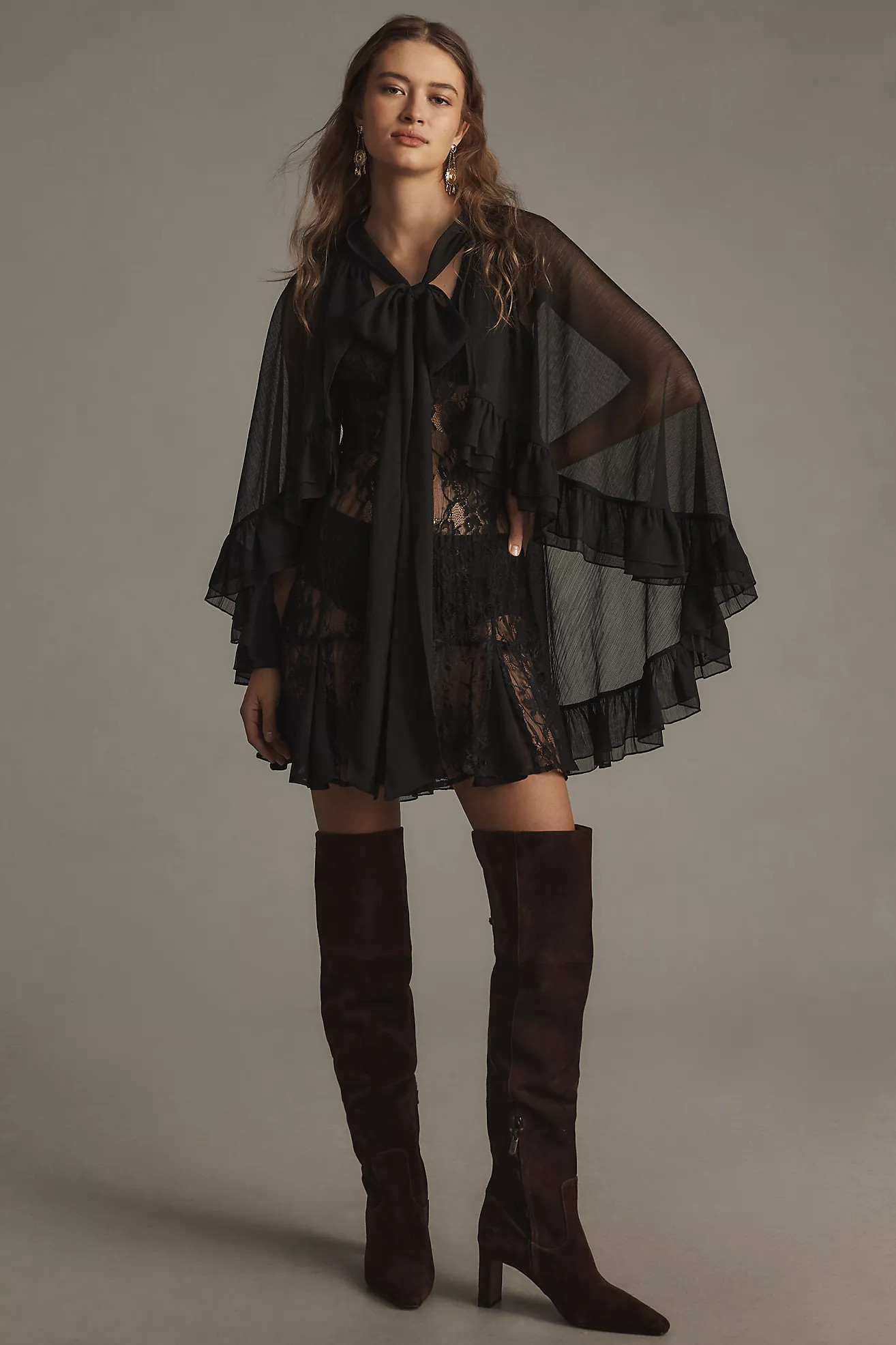 Mare Mare Sheer Ruffle Cape | Anthropologie (US)
