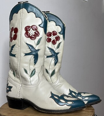 Vintage Gene Autry Acme Bluebird Cowgirl Boots Size 7 1/2M | eBay US