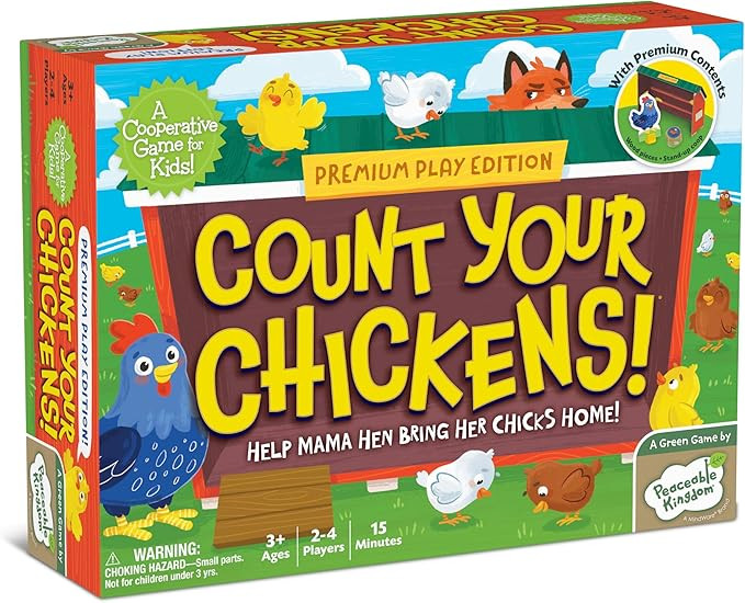 Peaceable Kingdom Count Your Chickens Award Winning Cooperative Counting Game for 2 to 4 Kids Age... | Amazon (US)