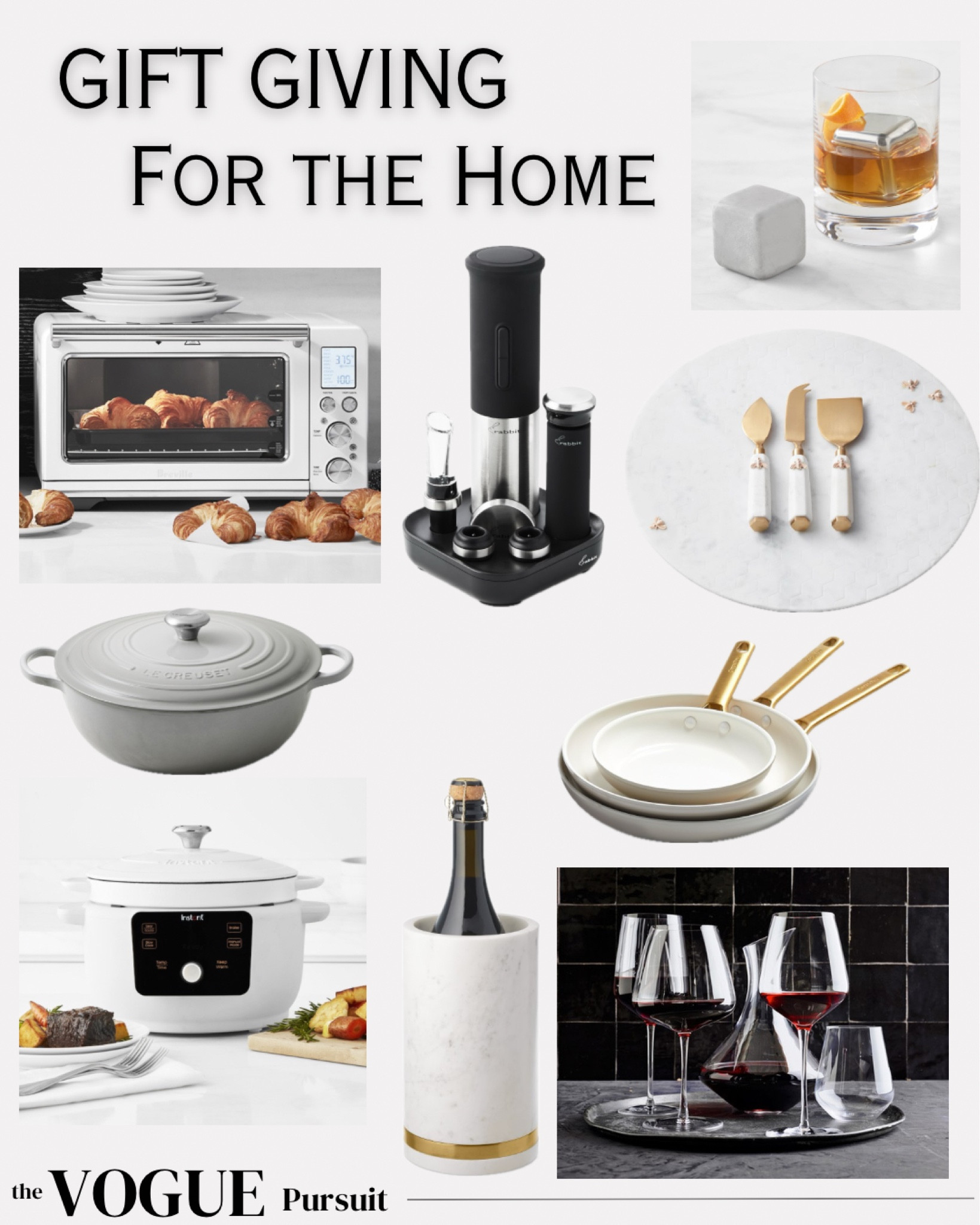 Gift giving ideas for the home, hostess, kitchen or cook! A couple of these are on my Christmas list! Air fryer toaster oven in white, highly rated. Ice cube stones, serving cheese plate with utensils, double oven, wine chiller, wine opener accessories, slow cooker, a life saver in the fall and winter months in our home! Frying pans, le creuset nonstick fry pan that I love!! 

In law gifts
Mother in law gift idea
Father gift
Mother gift hostess gift
Christmas gift idea 
Household items 
Williams Sonoma 

#LTKfindsunder100 #LTKfindsunder50 #LTKHoliday