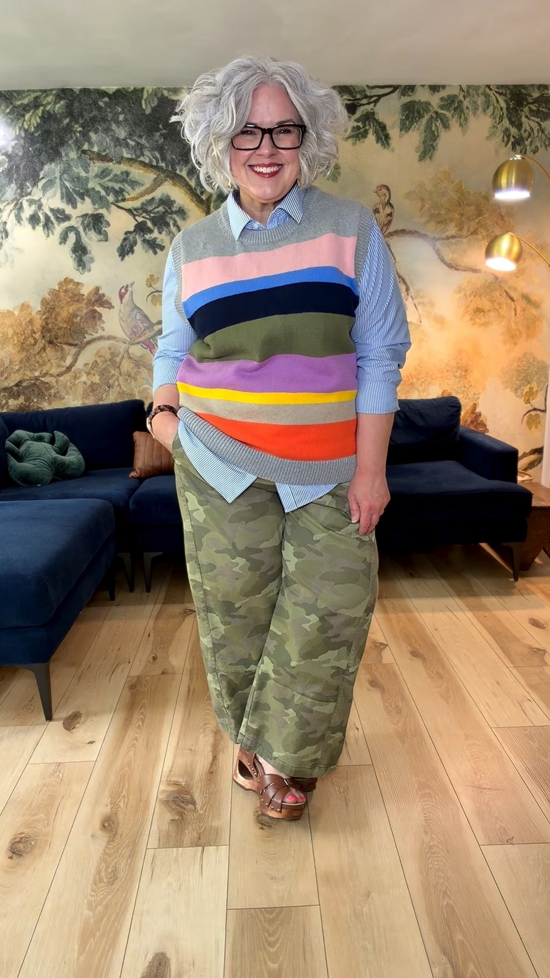 Obsessed with this vest! @Boden (US) The pants may not be available anymore, but I will link similar #dopaminedressing #over50fashion #over50style #OOTD #over50club ￼

#LTKootd #LTKMidsize #LTKOver40