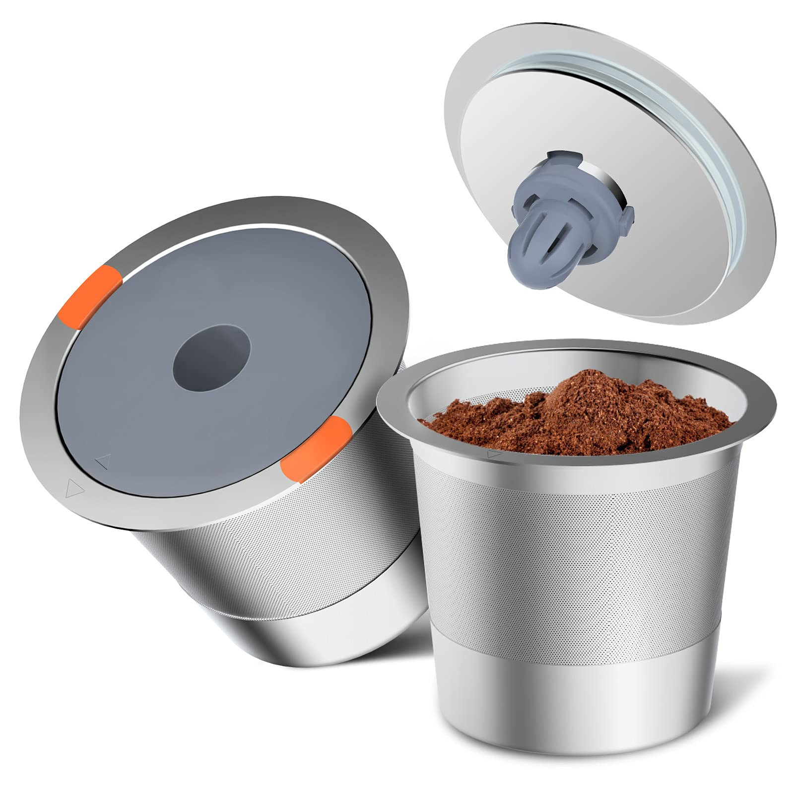 Noalto Reusable K Cups and Coffee Pods,Universal stainless steel k Cups for Keurig 2.0 and 1.0 Co... | Amazon (US)