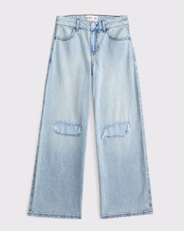 high rise ultra wide leg jeans | Abercrombie & Fitch (US)