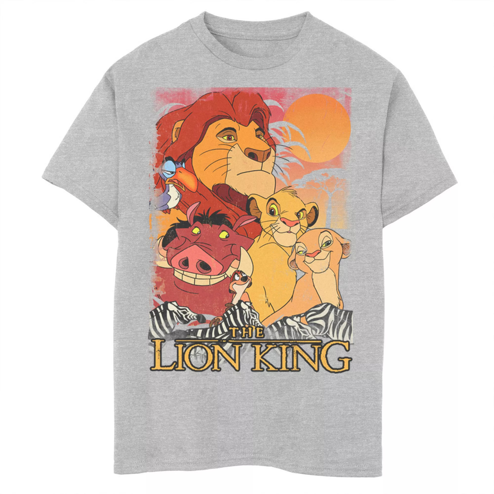 Disney's The Lion King Boys 6-20 Happy Group Shot Sunset Vintage Poster Graphic Tee | Kohl's