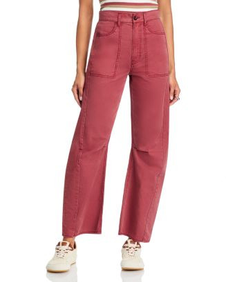 Sloan High Rise Barrel Jeans in Washed Red Oak | Bloomingdale's (AU)