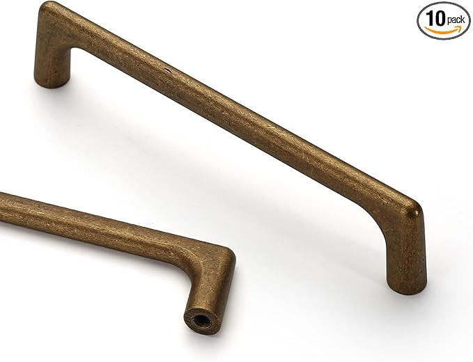 Asidrama 10 Pack 5 Inch(128mm) Antique Brass Cabinet Pulls Cabinet Handles Cupboard Handles Kitch... | Amazon (US)