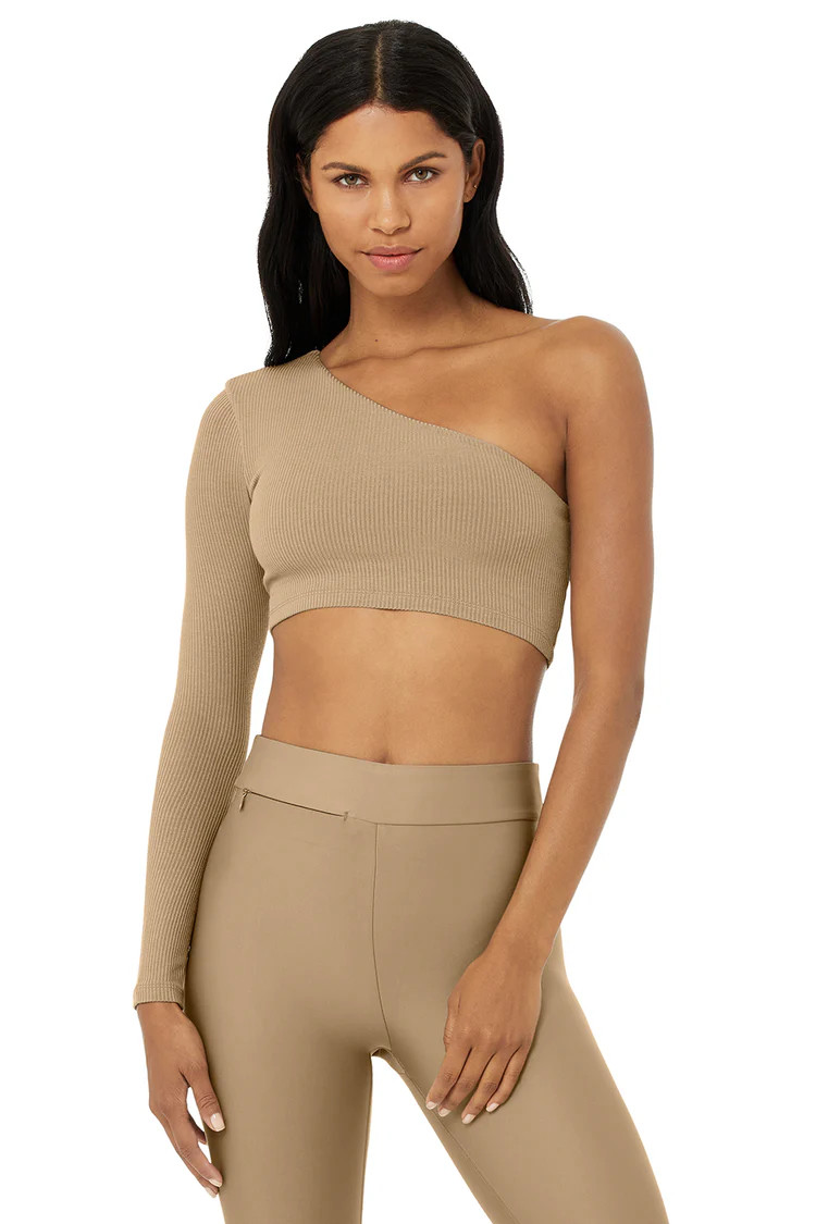 Ribbed Wave Crop Long Sleeve | Alo Yoga (US)