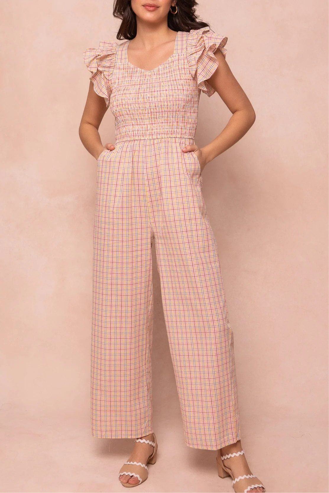 Hattie Jumpsuit in Multicolor Gingham | Ivy City Co