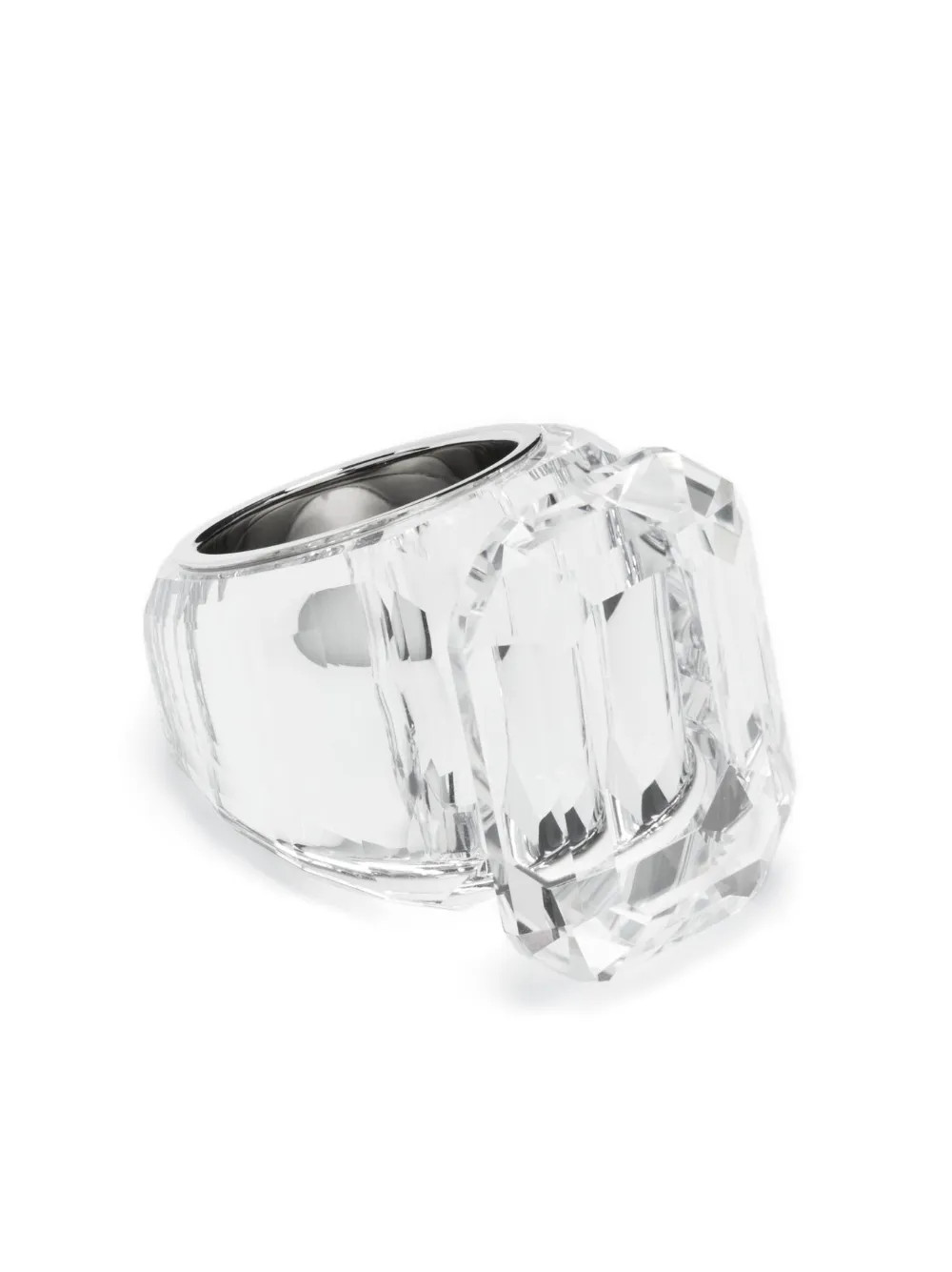 SwarovskiLucent crystal-embellished sterling silver ring | Farfetch Global