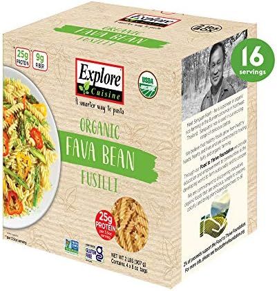 Explore Cuisine Organic Fava Bean Fusilli - Family Pack - 2 lbs - Easy to Make Gluten-Free Pasta - H | Amazon (US)