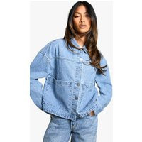 Womens Denim Pocket Detail Jacket - White - 8 | boohoo (US & Canada)