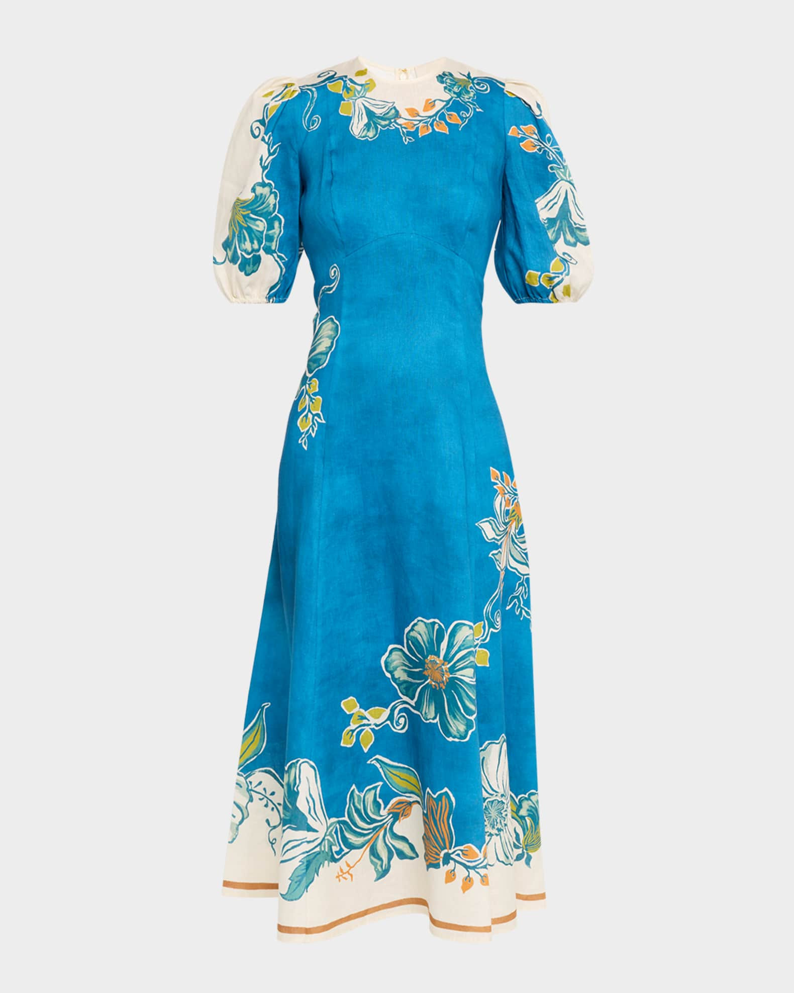 Luda Linen Midi Dress | Neiman Marcus