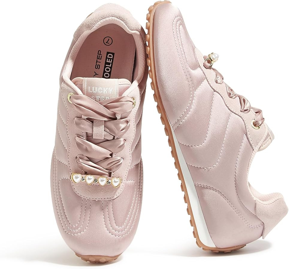 LUCKY STEP Women's Retro Fashion Sneakers - Non Slip Classic Comfortable Walking Shoes - Casual T... | Amazon (US)