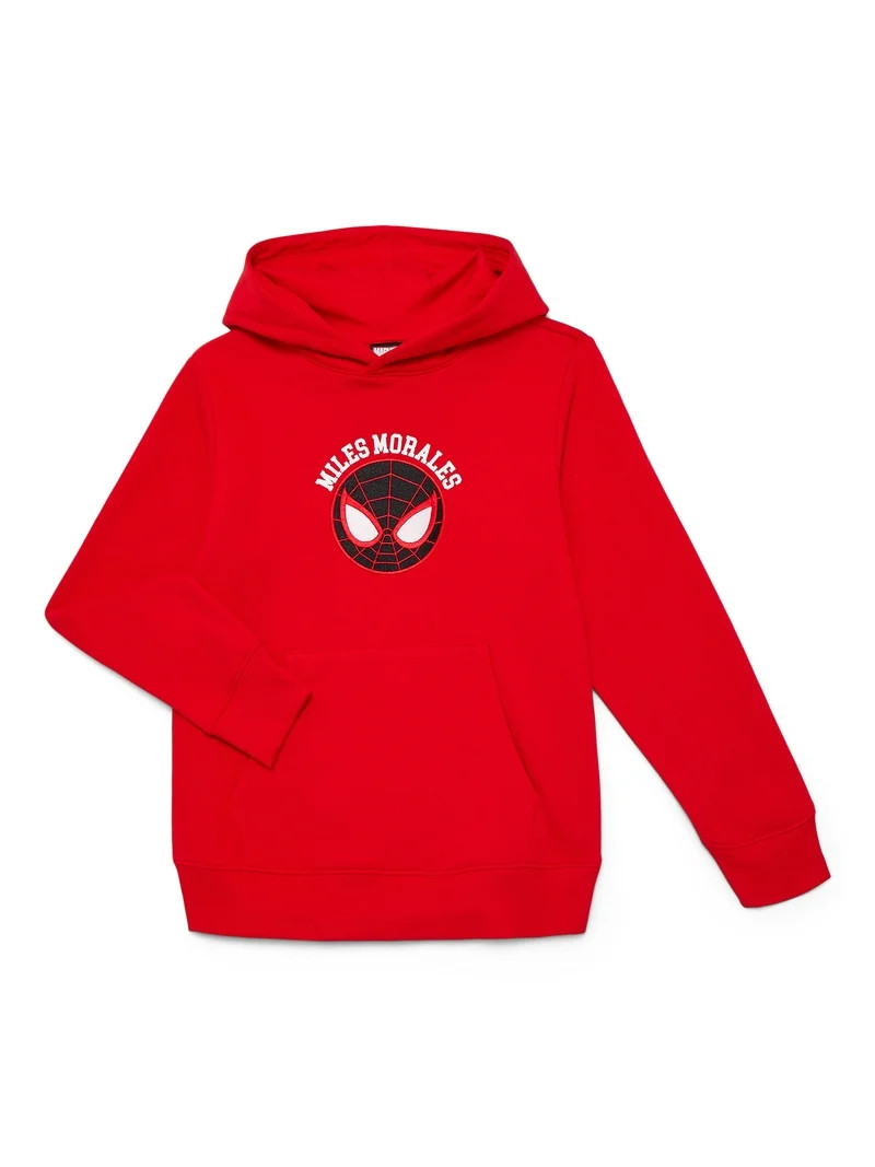 Spider-Man Little and Big Boys Neighborhood Miles Graphic Hoodie with Embroidery, Sizes 4-18 | Walmart (US)