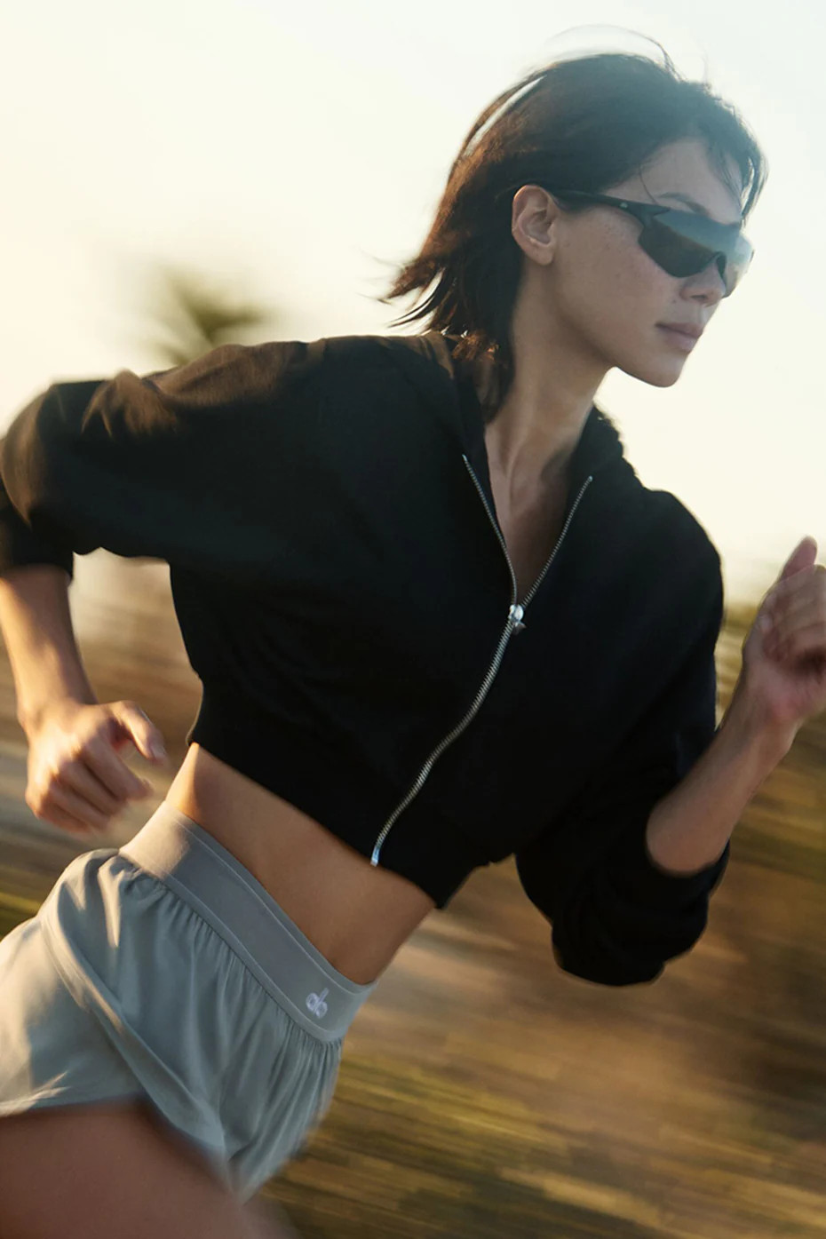 ALO | Sweet Escape Zip Up Hoodie in Black, Size: Small | Alo Yoga (US)