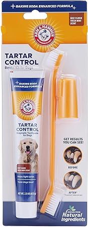 Arm & Hammer for Pets Tartar Control Kit for Dogs-Contains Toothpaste, Dog Toothbrush & Fingerbru... | Amazon (US)