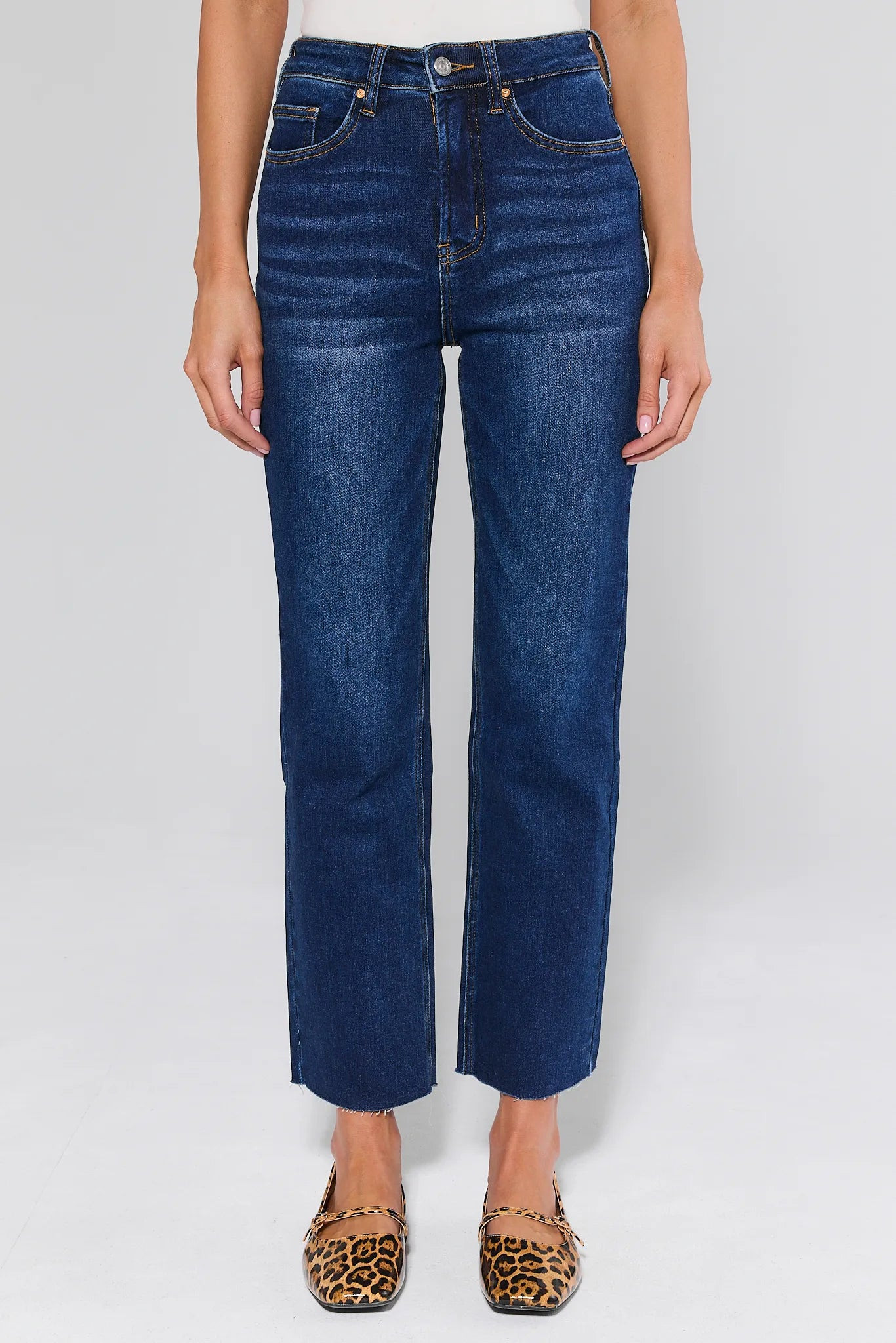 Lucy Dark Wash Straight Leg Jeans | Avara
