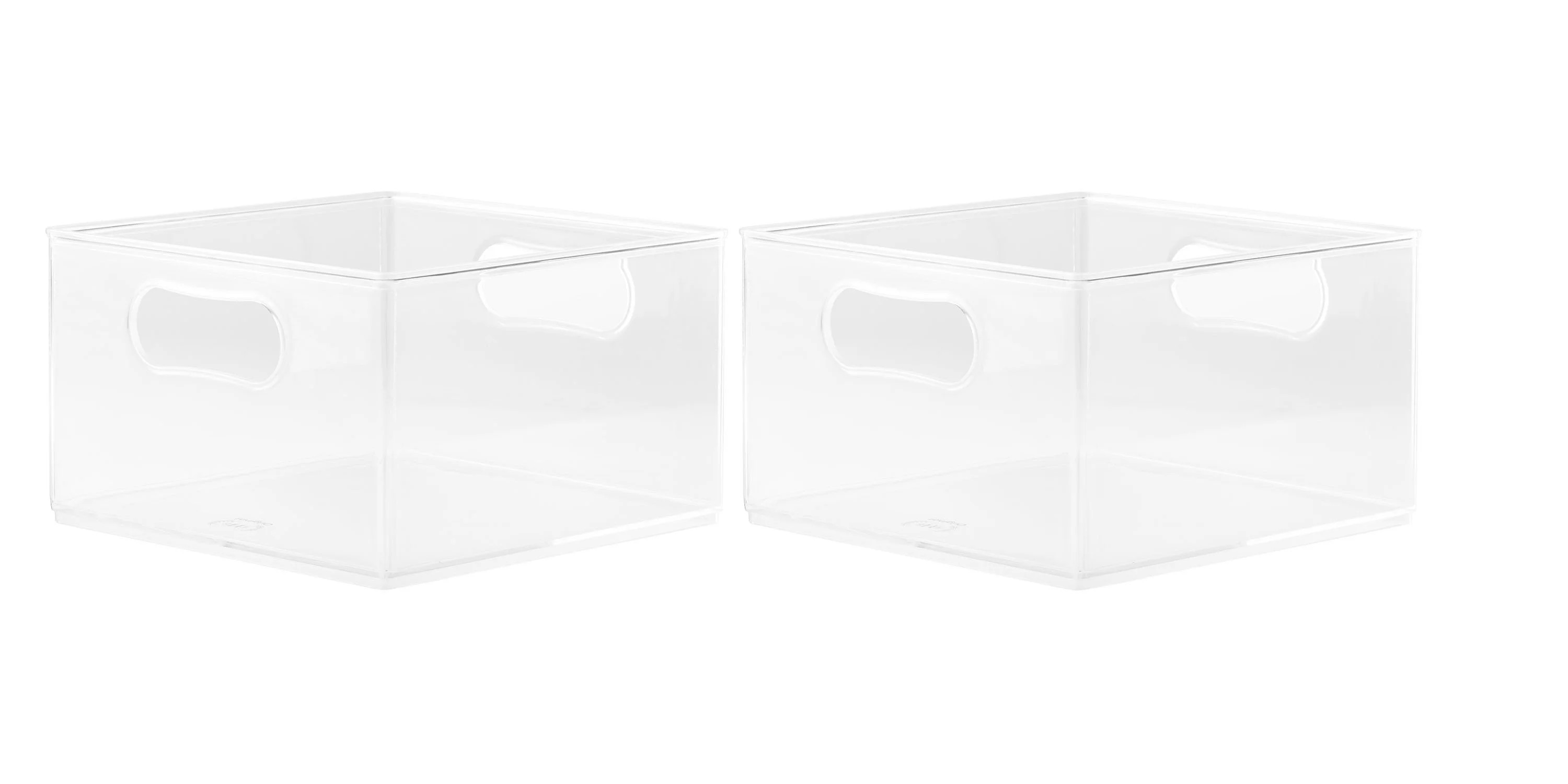 The Home Edit Large Bin 10 in  Plastic Modular Storage System 2 Pack Organizer Clear | Walmart (US)