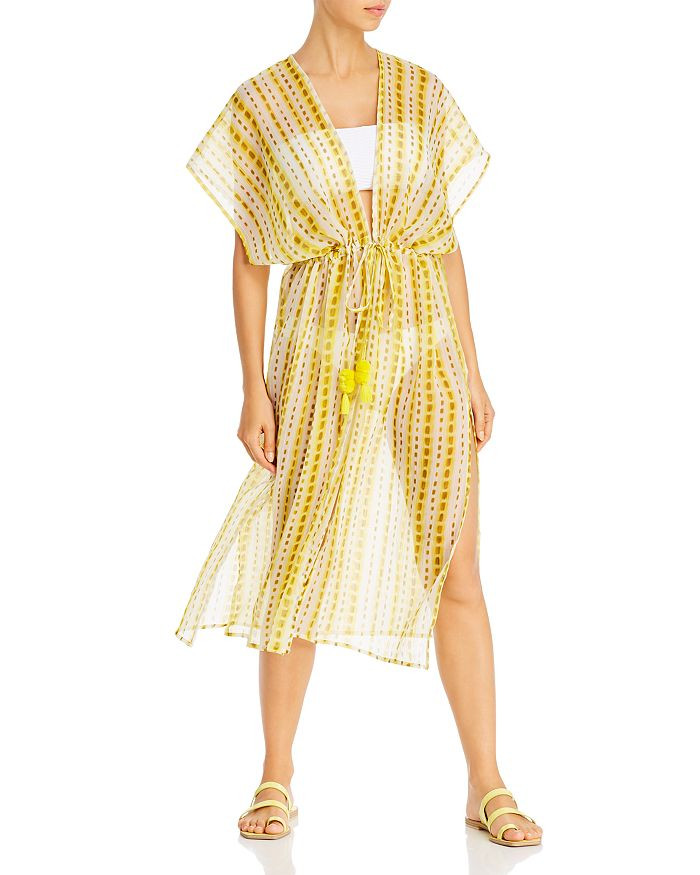 Shibori Midi Open Caftan Swim Cover-Up | Bloomingdale's (US)