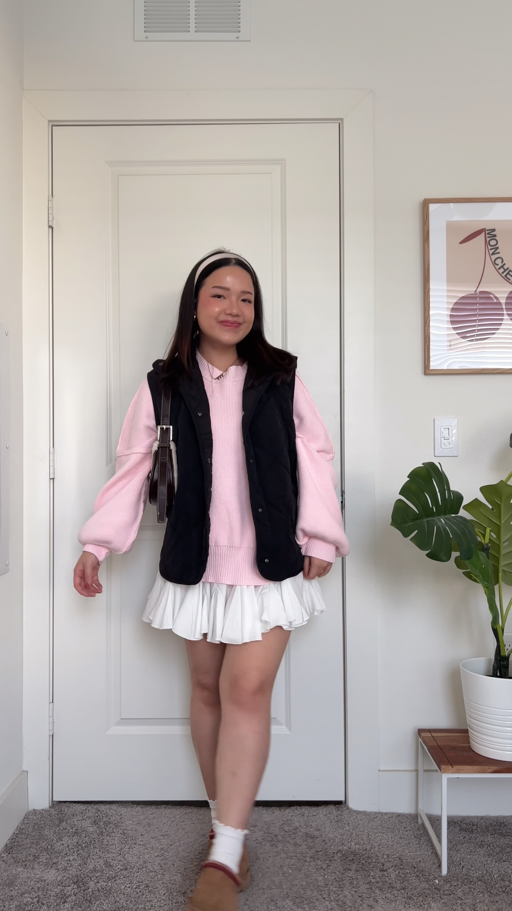 cozy fall outfit to pottery painting date 🎨 

sizing details
sweater - size M
skirt - size M
jacket - size L

🏷️ comfy casual fall outfit, flowy mini skirt, white ruffle mini skirt, pink sweater outfit, oversized sweater, puffy vest jacket, easy fall outfit, autumn fashion, fall aesthetic outfit, cozy fall outfit idea

#LTKSeasonal #LTKVideo #LTKstyletip